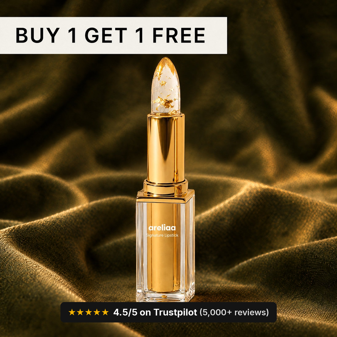 Areliaa Signature Lipstick, rated 4.5 out of 5 on Trustpilot