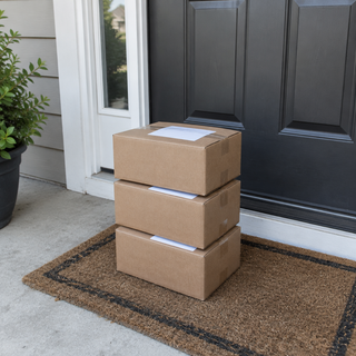 Subscription boxes piling up at the door
