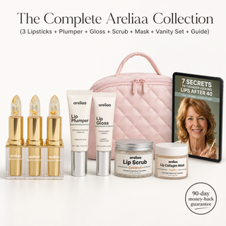 The Complete Areliaa Collection (3 Lipsticks + Plumper + Gloss + Scrub + Mask + Vanity Set + Guide)