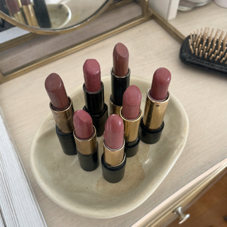 A tray of near identical lipsticks